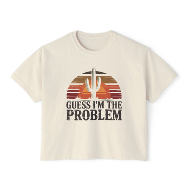 Wallen Guess I'm The Problem Comfort Colors Boxy Cropped Tee - Sunlit Funlit Country Music Tees
